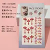 Pegatinas rojas para cejas transfronterizas nuevas pegatinas de maquillaje de escenario para niños pegatinas de maquillaje accesorios faciales pegatinas faciales de diamantes brillantes pegatinas de maquillaje para ojos