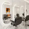 Espejo de barbería Espejo de salón de celebridad de Internet conjunto de gabinete de espejo espejo de pared de un solo lado para cortar el pelo espejo para permanente y tinte de salón