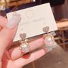 Estilo Francés Estilo de Celebridad Dulce Sirena Ji Lujo Ligero Nicho Diseño Elegantes Elegantes Aretes Moda Aretes de Lazo