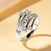Diseño único, moderno y versátil, adecuado para el trabajo diario, anillo de diamantes con un toque de alta gama, anillo personalizado, venta al por mayor en transmisión en vivo transfronteriza de AliExpress