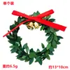 Nova Guirlanda de Folhas com Laço, Acessórios de Árvore de Natal com Sino, Decoração de Caixa de Presente de Natal, Pequena Guirlanda de Natal