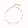 Pulsera Transfronteriza Caliente de Hoja de Arce de Acero de Titanio para Mujer al Por Mayor Temperamento Fresco y Simple Joyería de Acero Inoxidable Pulsera