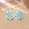 Brincos Irregulares de Cristal Coloridos Macaron, Doces e Frescos, de Alta Qualidade, Modernos, Exquisitos, Estilo Romântico