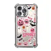 Funda de Teléfono Halloween Espeluznante Estilo Dulce-Cool Popular Transfronteriza para Apple 18Pm Estilo Collage Cubierta de Teléfono Anticolisión Galvanizada