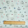 Pijama Infantil de Algodão de Grau Bebê, Crepe de Camada Dupla Plissado com Estampa de Desenho Animado, Tecido para Toalha de Saliva Acolchoada e Toalha de Banho