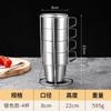 Taza de doble capa de acero inoxidable 304 para camping al aire libre, juego de 4 piezas y 6 piezas con asa, taza para café, taza aislante del calor, vaso para cerveza