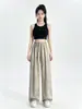 Coleção Nova de Verão 2026: Calça Casual Feminina de Cintura Alta, Fluida, Modelagem Solta, Emagrecedora, Comprimento Longo, em Seda Gelada Tie-Dye, Adequada para Uso ao Ar Livre