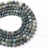 Cuentas de ágata de musgo de agua helada de comercio Ming fundido, productos semiterminados al por mayor, accesorios para pulsera DIY tejida a mano