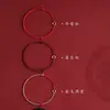 Año de la Oveja Tradicional Chapado en Oro Súper Conservación del Color Hebilla de Seguridad Aleación Cuerda Roja Pulsera Tejida a Mano Pulsera de Tobillo