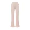 Calças Térmicas Flare de Cintura V Outono e Inverno Calças Casuais Moda Versátil Elásticas Justas Petite Menina Quente Calças Compridas