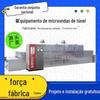 Máquina de fixação de chá Cyclocarya Paliurus linha de produção de fixação por micro-ondas pequena maquinaria para fazer chá equipamento de processamento de chá de mola