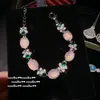 Hielo Penetrante para Joyería Huevo Azul Calcedonia Flor Dios Gema Pulsera Nuevo Estilo Chino Hebilla Segura Calcedonia Blanca Collar traje