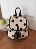 Bolso Tote de Ballet a la Moda para Mujer 2025 Otoño Nuevo Lindo con Puntos Mochila de Lona Grande con Capacidad para Hombro