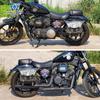 Coche muscle Wolf adecuado para la bolsa lateral xiangshuai XS650N bolsa lateral se puede instalar casco medio casco casco completo con cerradura marco de liberación rápida modificación