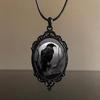 Estilo Gótico Vintage Castillo Murciélago Cuervo Cruz Sangre Gato Negro Iglesia Cementerio Vampiro Collar Vintage