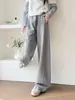 Pantalones deportivos de alta calidad con bloques de color para mujer, nueva colección primavera/otoño, cintura alta adelgazante, corte holgado, pantalones de chándal de pierna recta, pantalones casuales de pierna ancha estilo americano