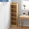 Estante de Livros Simples para Uso Doméstico, Estante de Livros de Chão para Quarto Pequeno e Espaço Estreito, Prateleira de Canto de Parede, Estante de Livros em Camadas