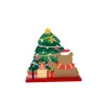 Atacado do Fabricante Decoração de Mesa em Formato de Papai Noel Artesanato em Madeira Enfeites Decoração de Natal Enfeites de Madeira