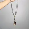 Trayectoria de Estrella Fugaz ~ Collar de Lazo Retro Bohemio Nuevo Estilo Étnico Chino Collar Largo para Suéter