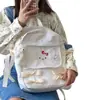 Mochila Escolar con Lazo Linda Suave Estilo Japonés para Niña Mochila Pequeña Femenina Hello Kitty Mochila Escolar con Lazo Estudio