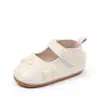 Sapatos de Princesa Novos para Primavera e Verão com Laço e Velcro Sapatos de Bebê Solado de Borracha Antiderrapante Sapatos para Crianças Pequenas