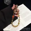Cadena para Colgar en Teléfono Móvil de Aleación de Año Nuevo, Fortuna, Lanyard para Funda de Teléfono Móvil, Lingote, Cristales, Joyería para Muñeca, Accesorios para Llavero