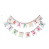 Bandera de Unicornio Feliz Cumpleaños Decoración de Letras Tira de Tirar Decoración Grande para Fiesta Banderines de Papel para Vestir Bandera Colgante Venta al por Mayor