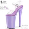 Zapatos de baile de tubo de acero de 23 cm, de moda europea y americana, sexys, con plataforma de entrenamiento y tacón alto para mujer.