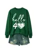 Amazon eBay estación independiente moda versátil mujer hola 40 corazón cuello redondo manga larga sudadera comercio exterior transfronterizo