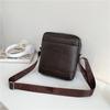 Bolso de hombro informal para hombre, de piel sintética, pequeño, moderno, de gran capacidad, multicapa.