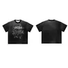 Camiseta Tie-Dye 2026 Nuevo Verano para Hombre Holgada Estilo Urbano Retro Manga Corta Camiseta Estilo Americano Proceso Tie-Dye