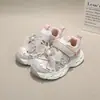 Otoño 2026 Nuevo Suela Ligera Piel de Ultra Fibra Zapatos para Bebé Ligeros Transpirables Zapatos Old Daddy con Luces Zapatos Deportivos para Niños 6807