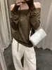 2026 Chic coreano nuevo top de punto fino sin mangas con tirantes halter para mujer