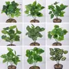 Planta Verde Artificial Decoración de Interiores Proyecto de Pared de Plantas Verdes Accesorios de Decoración Ramo de Enverdecimiento de Hojas Hoja de Camote Hoja de Potos