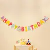 Guirnalda de Pancarta de Feliz Cumpleaños | Banderines de Letras Pastel Morandi para Decoración de Fiesta de Cumpleaños Infantil, Colgante de Pared para Fondo de Foto de Baby Shower
