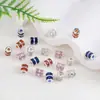 Cor de ouro 18K retenção de cor zircônia microincrustada cor contas de cano longo com furo grande contas espaçadoras de camada dupla pulseira colar contas de transferência acessórios
