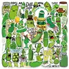 50 adesivos divertidos de pepino em conserva para decoração personalizada de guitarras, cadernos, malas, arte de adesivos à prova d'água DIY