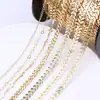 Pacote de ouro 14K cor aprimorada retenção retangular formato de coração grande 0 corrente diy brincos pulseira colar material acessórios corrente solta