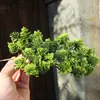 Estilo chinês arte floral em forma de galhos tuia bonsai folhas plásticas folhas de pinheiro cipreste galhos com folhas folhas de pinheiro fabricantes
