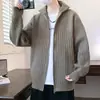 Suéter Jacket con Cremallera para Hombre GOGOSOON, Tejido de Punto Otoño e Invierno, Cárdigan Versátil de Corte Holgado, Marca de Moda con un Toque Casual de Alta Gama
