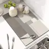 Esterilla Minimalista para Escurrir la Cocina, Esterilla Absorbente para Encimera, Posavasos para Barra de Bar, Esterilla de Tierra de Diatomeas para Secar Platos y Tazones, Esterilla de Mesa con Aislamiento Térmico y Anti-quemaduras