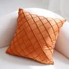 Estilo Ins Naranja Naranja Espiga Simple Lujo Ligero Funda de Almohada Alta Gama Cama Sofá Sala de Estar Cojín
