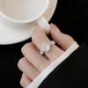 Anillo Abierto con Diseño de Huevo de Paloma, Anillo de Cola Único, Temperamento de Alta Gama, Ajustable para Mujeres