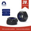 Aço Carbono Zinco Preto Porca Sextavada de Travamento de Nylon Alta Resistência Parafuso Autotravante Tampa
