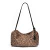 Bolso de Hombro de Gran Capacidad con Estampado de Leopardo de Moda 2024 Otoño e Invierno Nuevo Bolso Casual Lazy de Forro Polar para Axila Distintivo Bolso para Viajeros