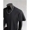 Camiseta Masculina de Verão Cinza Escuro com Toque Gelado, Secagem Rápida, Manga Curta, Proteção Solar, Ombro Normal, Corte Slim, Estilo Americano, Pesada, para Esportes e Fitness, Meia-Manga
