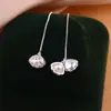 Pendientes de Línea de Perlas Distintivos para Mujer Verano Simples Elegantes Largos Estilo Mori Super Hada Rostro Delgado Borla Diseño de Nicho Pendientes para Mujer