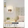 Luminária de Parede para Cabeceira de Quarto, Lustre Estilo Creme com Textura de Madeira Nórdica, Luminária Decorativa de Abóbora para Sala de Estar, Luminária de Corredor Simples e de Alto Padrão