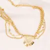 Cadena de Cintura Estilo Europeo y Americano para Mujer, Cadena de Cintura Bohemia Dorada de Múltiples Hilos con Lentejuelas Transfronteriza, Cadena de Cintura Versátil para Mujer
