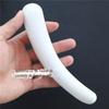 Fornecimento transfronteiriço pedra natural mármore branco bastão de massagem cristal pênis brinquedos sexuais 18cm varinha de vulva fábrica